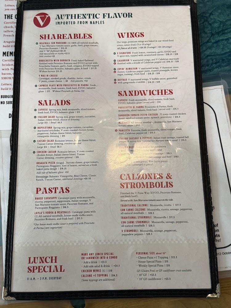 V Pizza The All American